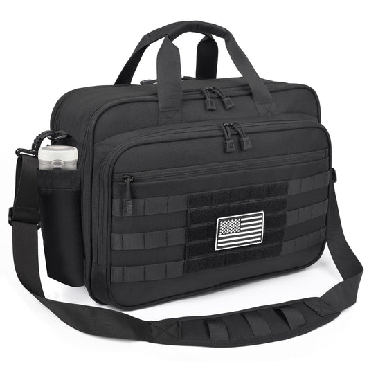 DEYACE Tactical Messenger Laptop Bag Large Military Briefcase 17.3 Inch Computer Work Office Bag for Men YKK-Zippers
