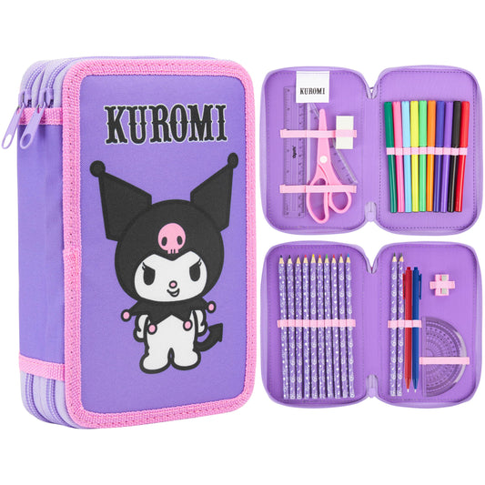 Hello Kitty Sanrio Pencil Case Kids Colored Pencils Markers Kawaii Stationery Gifts for Kids (Multi)