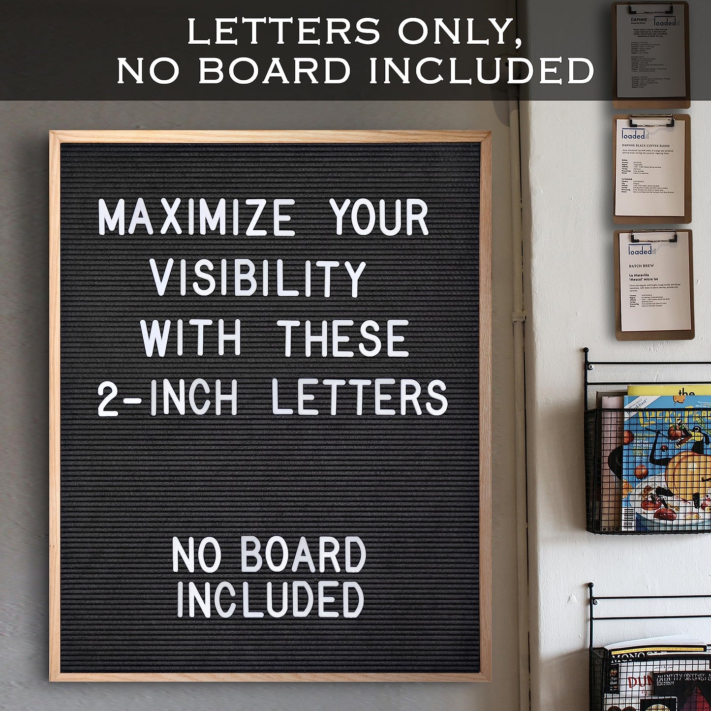 Letter Board Plastic Letters Set 2 Inch, Letter Board Letters Only NO BOARD INCLUDED, White Large Felt Board Letters, Plastic Letters Letter Board, Felt Letter Board Letters Symbols