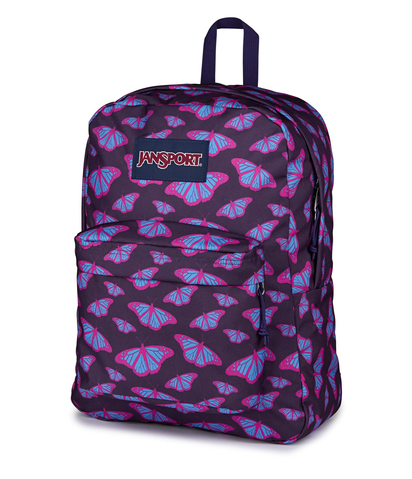 JanSport SuperBreak One Backpack - Durable, Lightweight Bag with 1 Main Compartment, Front Utility Pocket with Built-in Organizer, Premium Backpack, Flutter By Purple