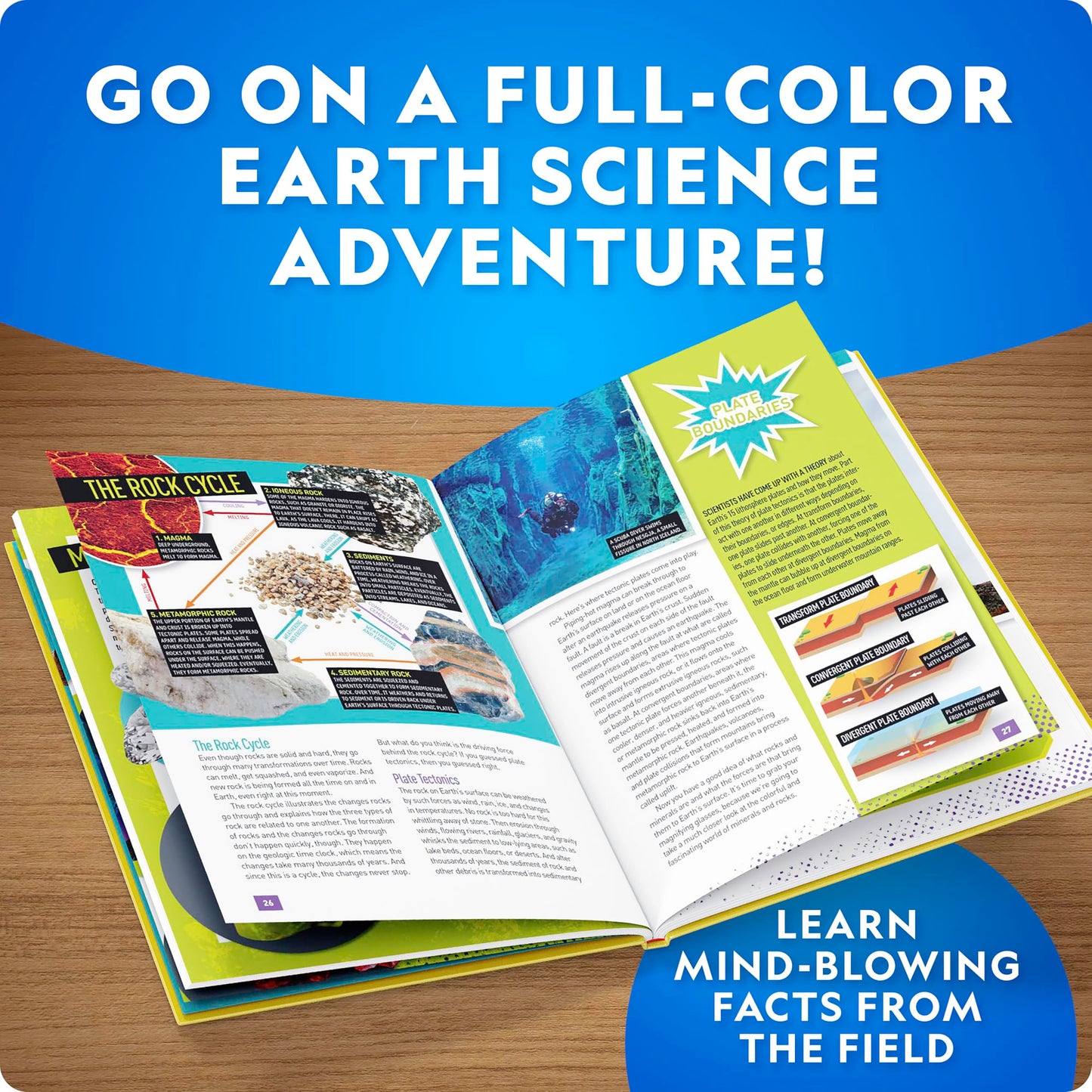 National Geographic Rock Collection Box for Kids – 300 Piece Rock Set with Real Gemstones, Crystals & Minerals - Includes Absolute Expert: Rocks & Minerals Full-Color Book (Amazon Exclusive)