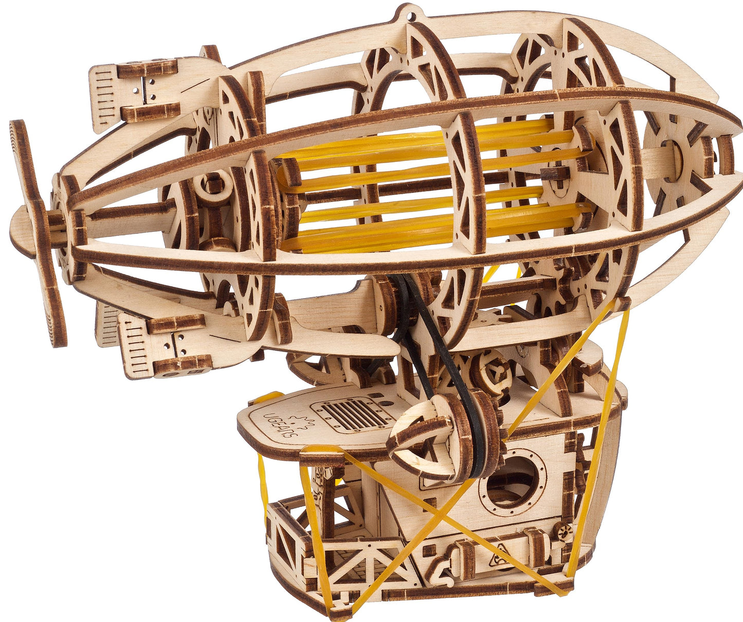 UGEARS Steampunk Airship 3D Wooden Puzzles for Adults - Wooden Model Kits for Adults Zeppelin Model Airship Steampunk Kit Brain Teaser, Hobby Set Home Decoration