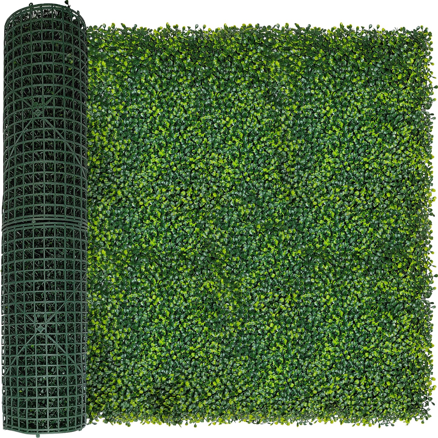 ODTORY Artificial Boxwood Roll Panels: 40 X 160 in(45 sqft) UV-Anti Artificial Ivy Privacy Fence Wall Screen for Indoor Outdoor Green Grass Wall Decor & Ivy Fence Covering Privacy