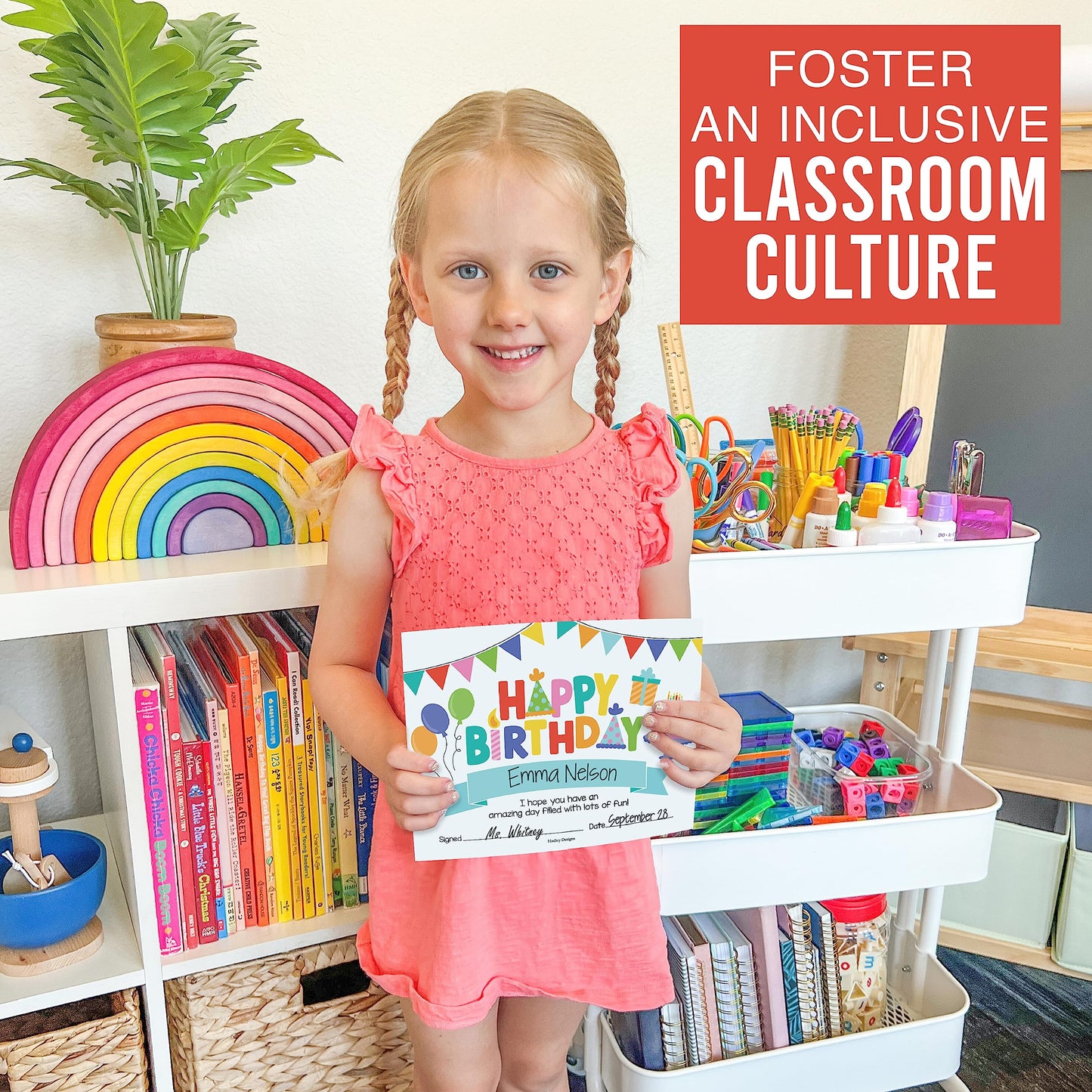 Happy Birthday Certificates for Students - 25 Student Birthday Certificates for Kids Classroom Must Haves, Teacher Supplies for Classroom Elementary, Colorful Teacher Essentials
