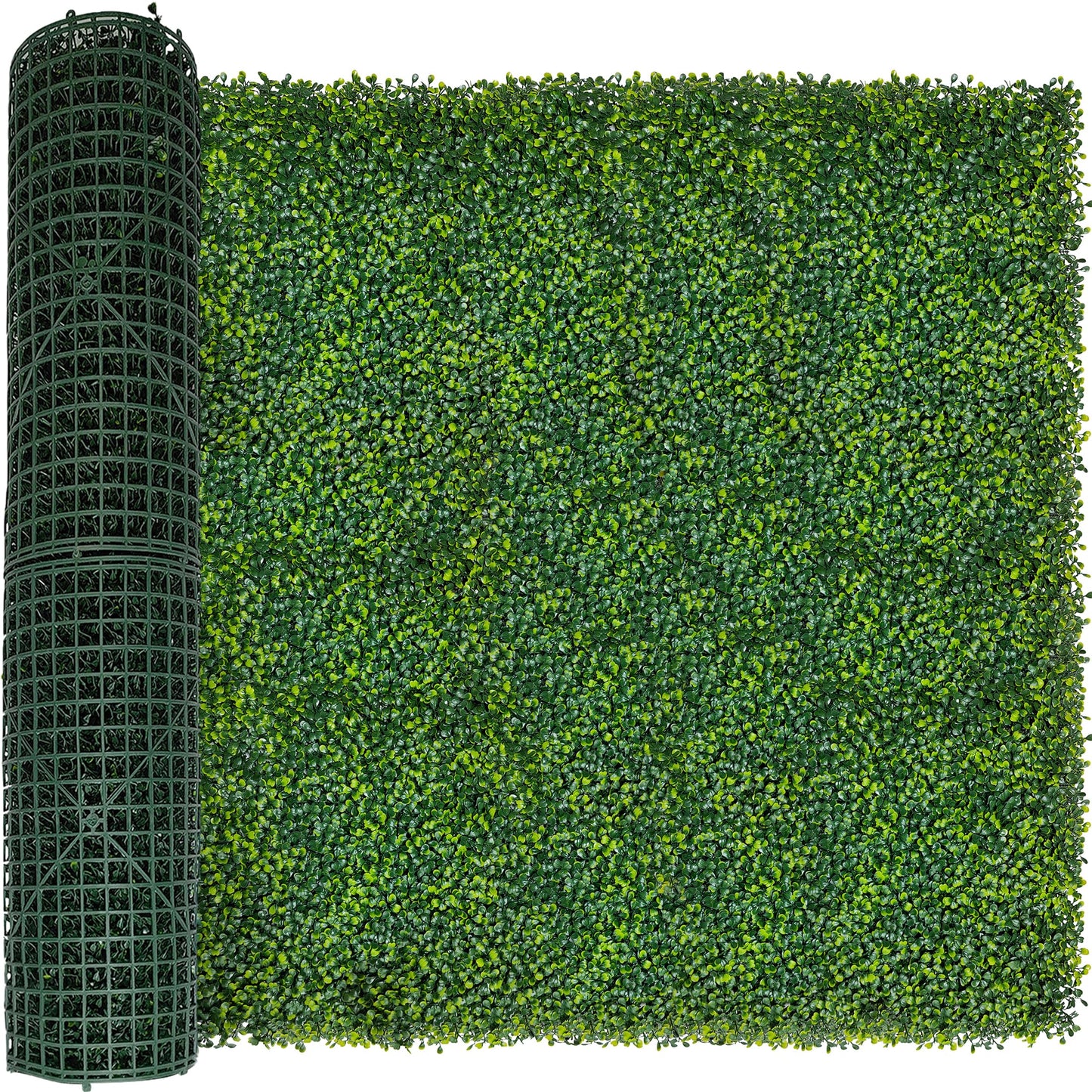 ODTORY Artificial Boxwood Roll Panels: 48 X 160 in(53.5 sqft) UV-Anti Artificial Ivy Privacy Fence Wall Screen for Indoor Outdoor Green Grass Wall Decor & Ivy Fence Covering Privacy