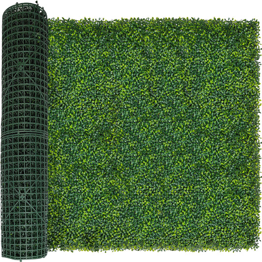 ODTORY Artificial Boxwood Roll Panels: 48 X 160 in(53.5 sqft) UV-Anti Artificial Ivy Privacy Fence Wall Screen for Indoor Outdoor Green Grass Wall Decor & Ivy Fence Covering Privacy