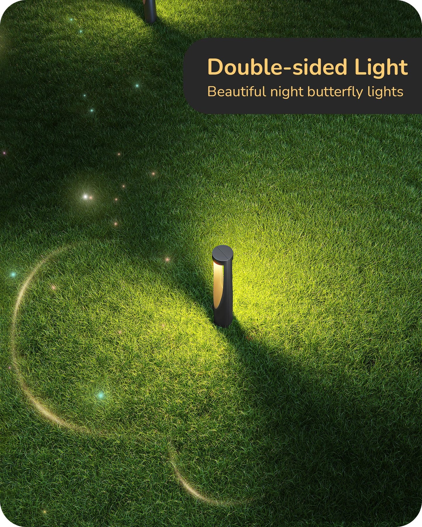 EDISHINE Low Voltage Landscape Lighting, 12V 2W 150LM, Waterproof LED Pathway Lights, 8 Pack, Black, Model HGSL36B